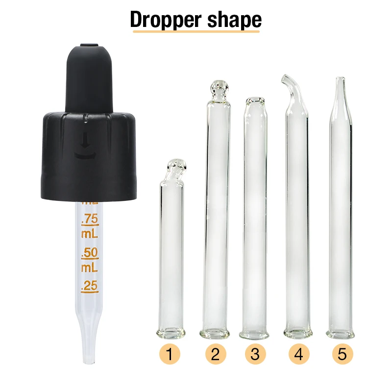 Factory Direct Sale Essential Oil Beard Oil Bottle 1oz 50ml 2oz 100ml Hair Oil Amber Perfume Glass Dropper Bottle with Black Cap