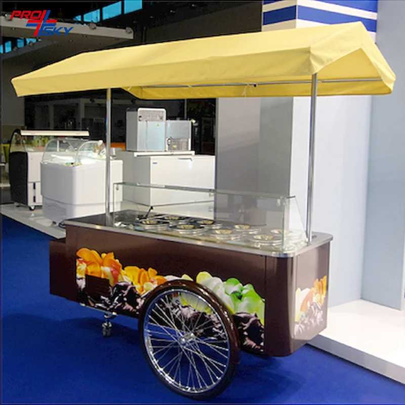 Prosky Ice Cream Fully Glassed Equipped Cart Waffle Food Truck Coffee Crepe Foodtrailer