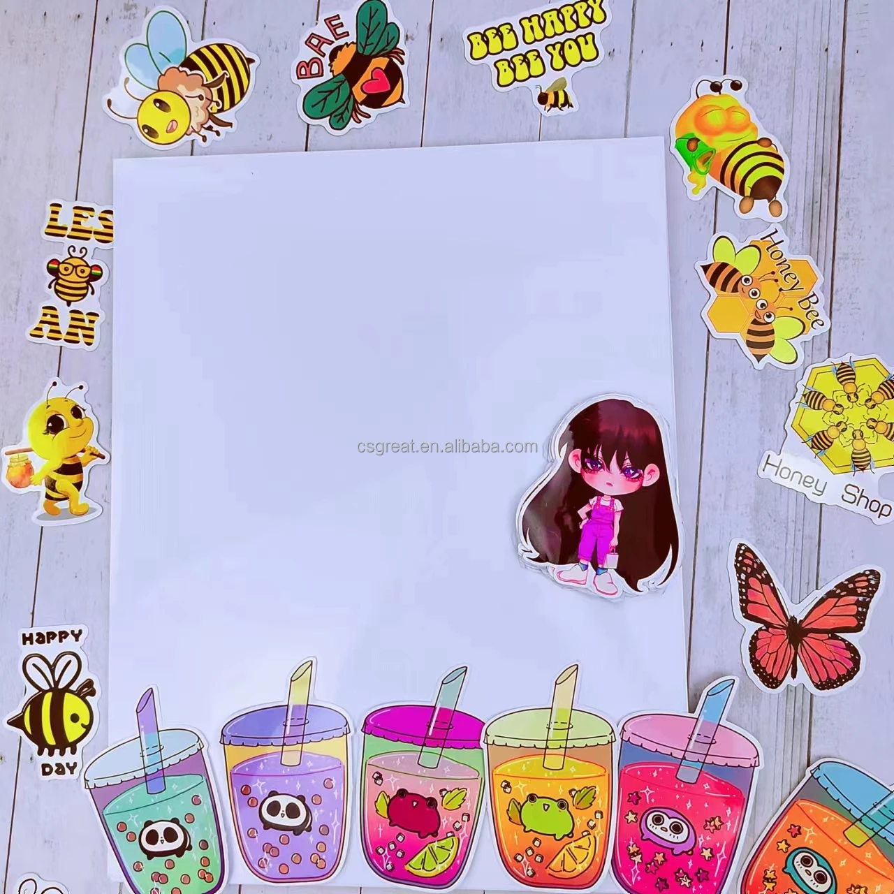 Plain White Waterproof Inkjet Self-adhesive Paper High Glossy A4 PP Printable Vinyl Tear Proof Premium Glue Sticker Paper