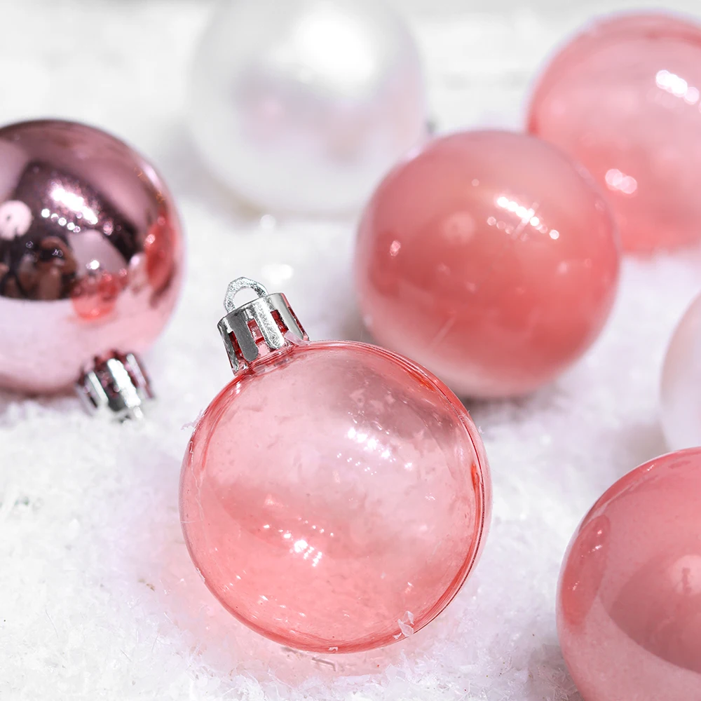 Hot sale nice quality 5cm christmas ball pearl light bauble ornament supplies for Christmas tree hanging decoration