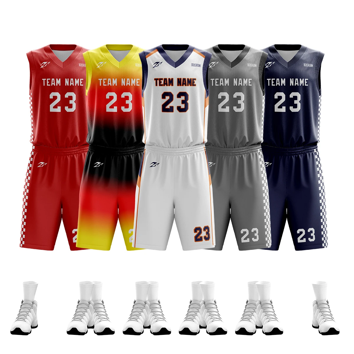 Wholesale reversible orange and black basketball uniforms cheap youth basketball uniforms