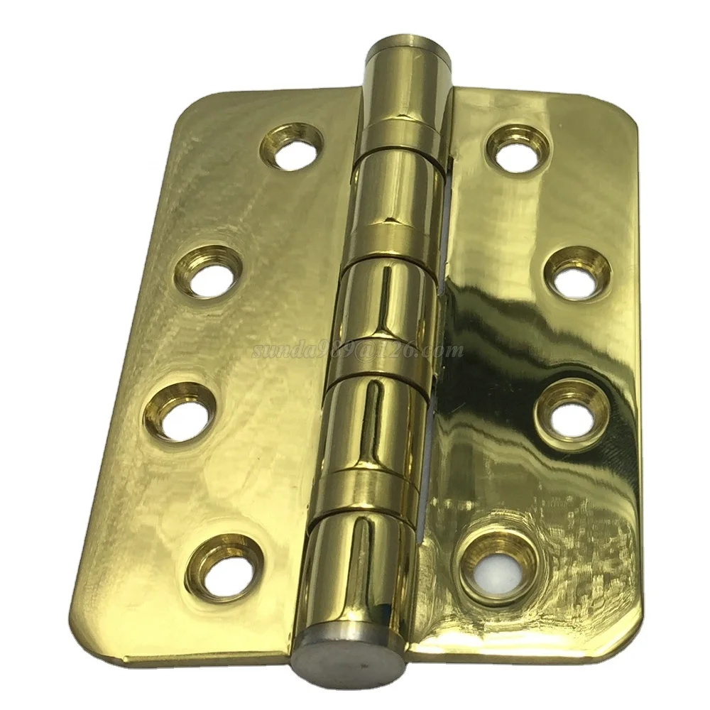 Stainless Steel Golden Fixed Pin Butt Door Hinge Flat Hinge Wooden Door Hinge