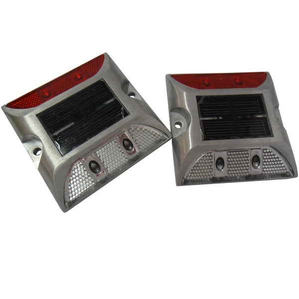 6 LED Solar Power Cat Eyes Driveway Marker Road Stud Red/Blue/yellow/Green Color Solar traffic lights