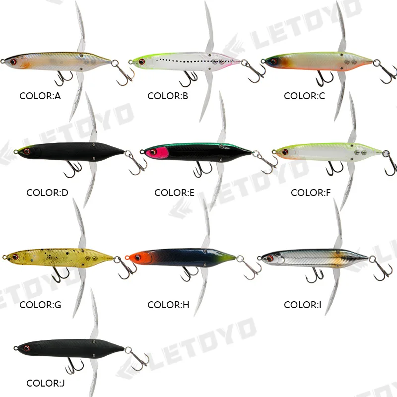 Topwater Dragonfly Lures 80mm6.5g Insect Bait Tractor Floating Wave Climbing Freshwater Moving wings Bass pencil Fishing Lure