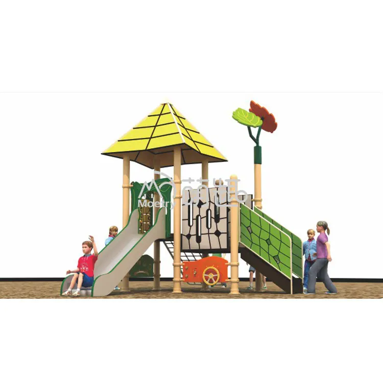 Moetry Wholesale Price Kids Outdoor Indoor Playground Equipment Playhouse with Plastic Slide