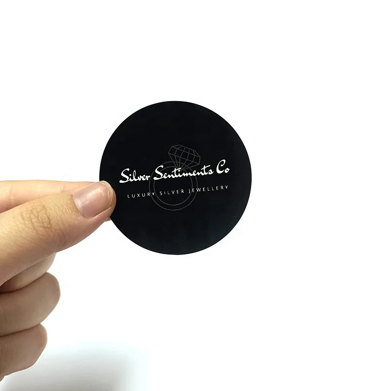 Round shape recyclable coated paper luxury gold foil tree logo custom sticker wine package