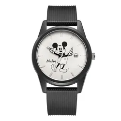 Ultra-thin Unisex Children Watch Silicone Sports Disney Mickey Mouse Analog Clock Relogio Quartz Watches Kids