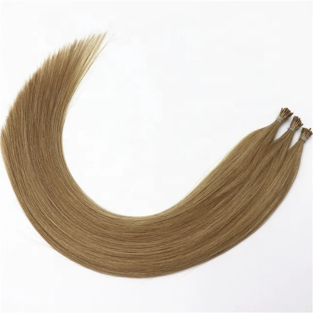 Highest quality Raw Cuticle Aligned hair Double Drawn I Tip Human Hair Extension Keratin