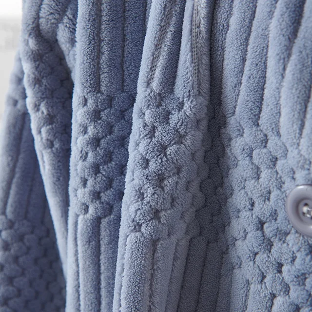 Jacquard Custom Recycled Flannel Coral Solid Fleece  Fabric Autumn Winter Robe Sleepwear