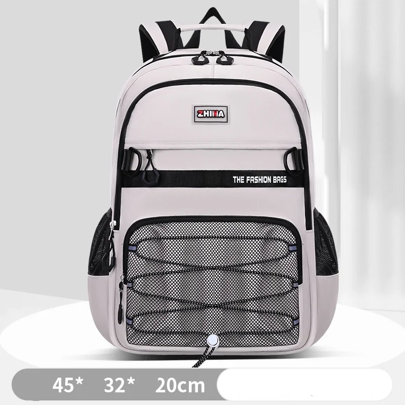 Korean version of the trend of high school students large capacity schoolbag fashion simple light commuting backpack