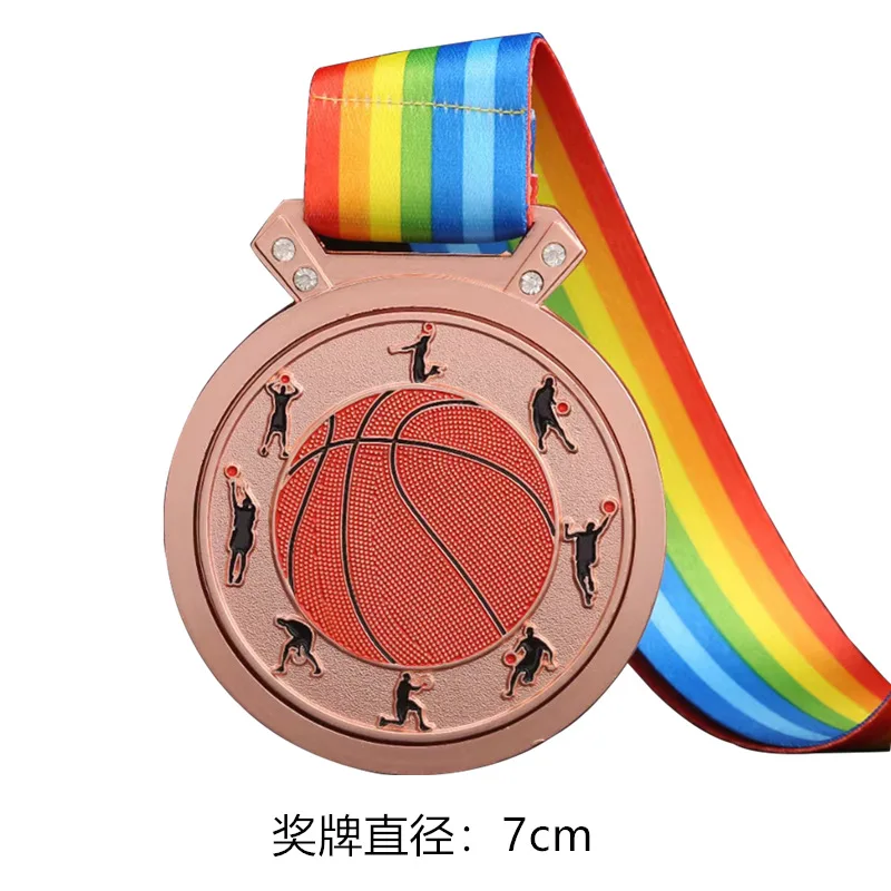 wholesale custom medal plain running competition badminton game basketball football sport medal with ribbon gymnastics
