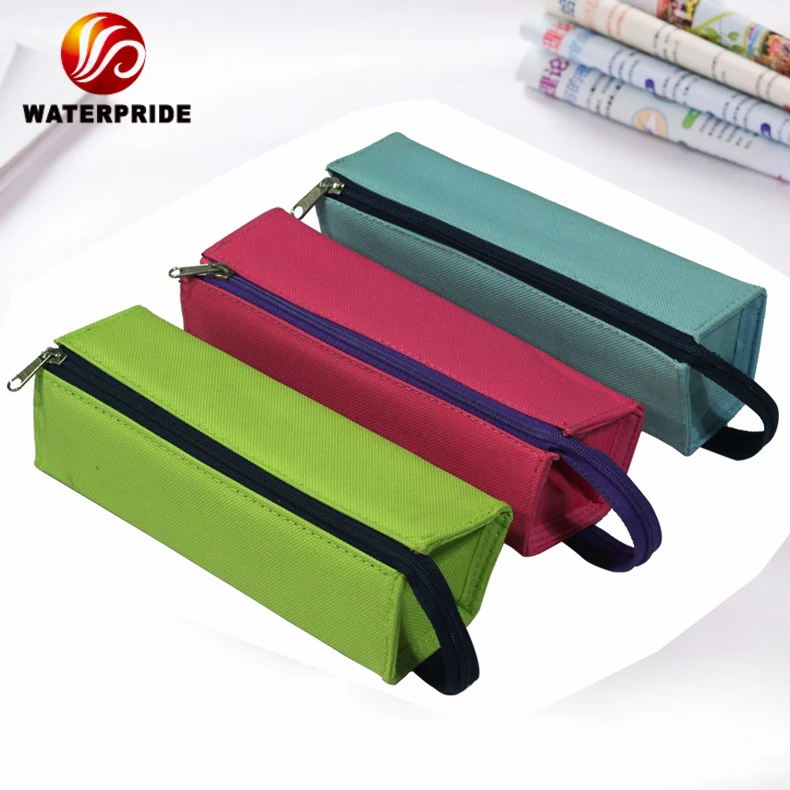 custom Foldable pencil case Kokuyo full open pen case with PE BOARD INSIDE large capacity school bag with pencil case