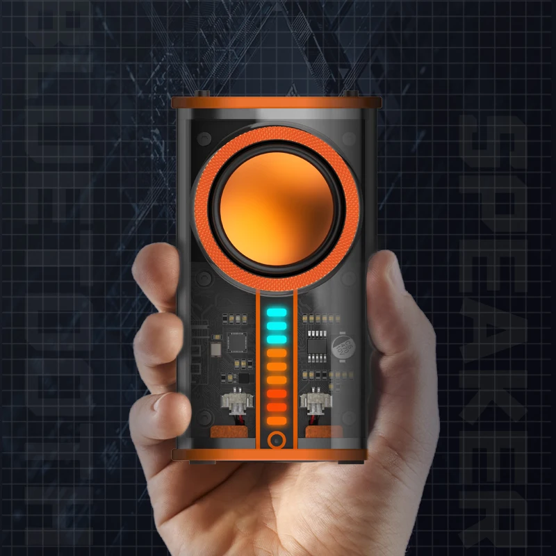 Factory Customization Mini Portable Wireless Speaker Outdoor Blue Subwoofer With Led Flashing Tooth Metal Bass Speaker