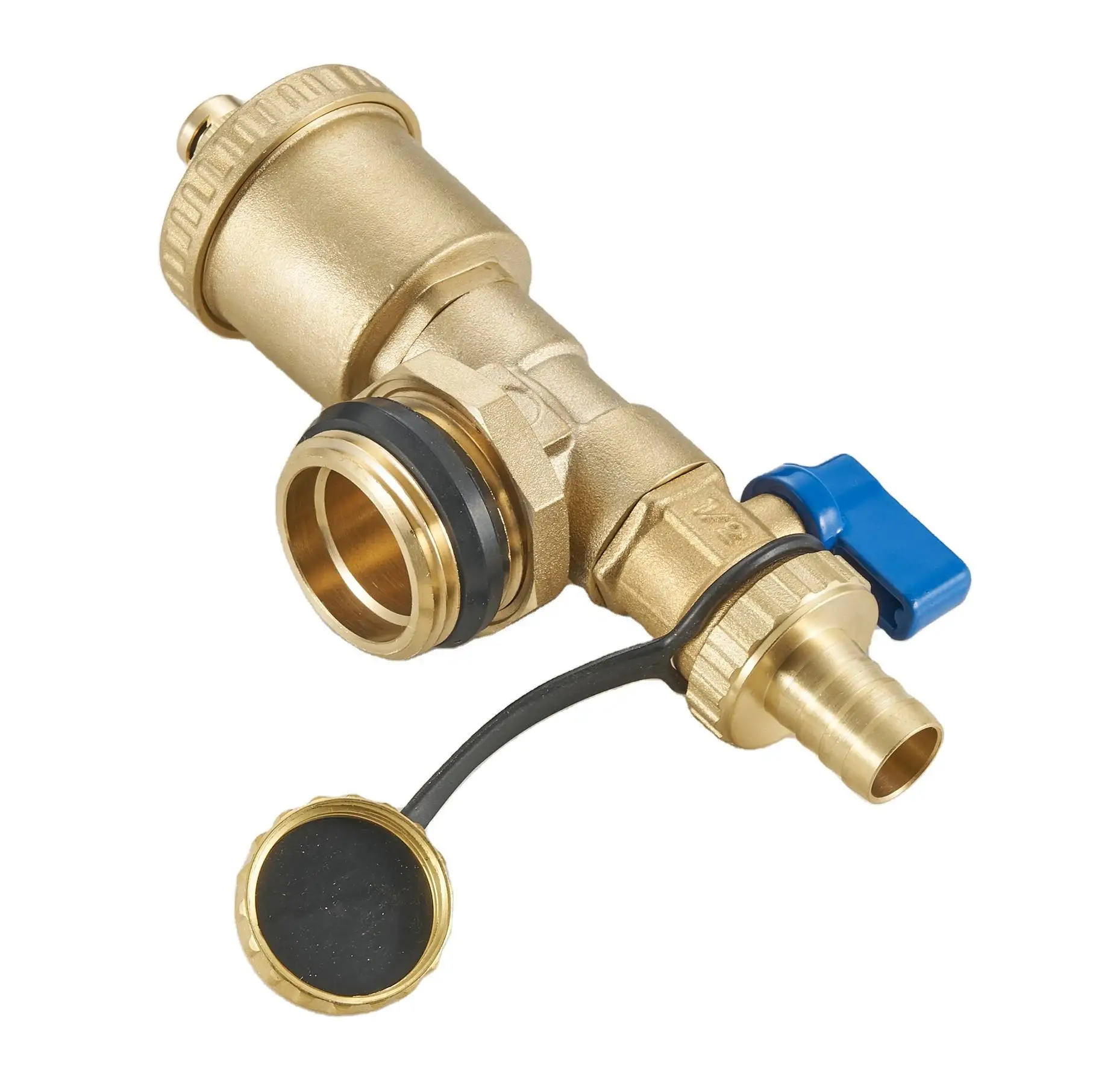 Hot Sale 1/2-1 inch Brass  Automatic Air Vent And Drain Valve For Floor Heating Manifold