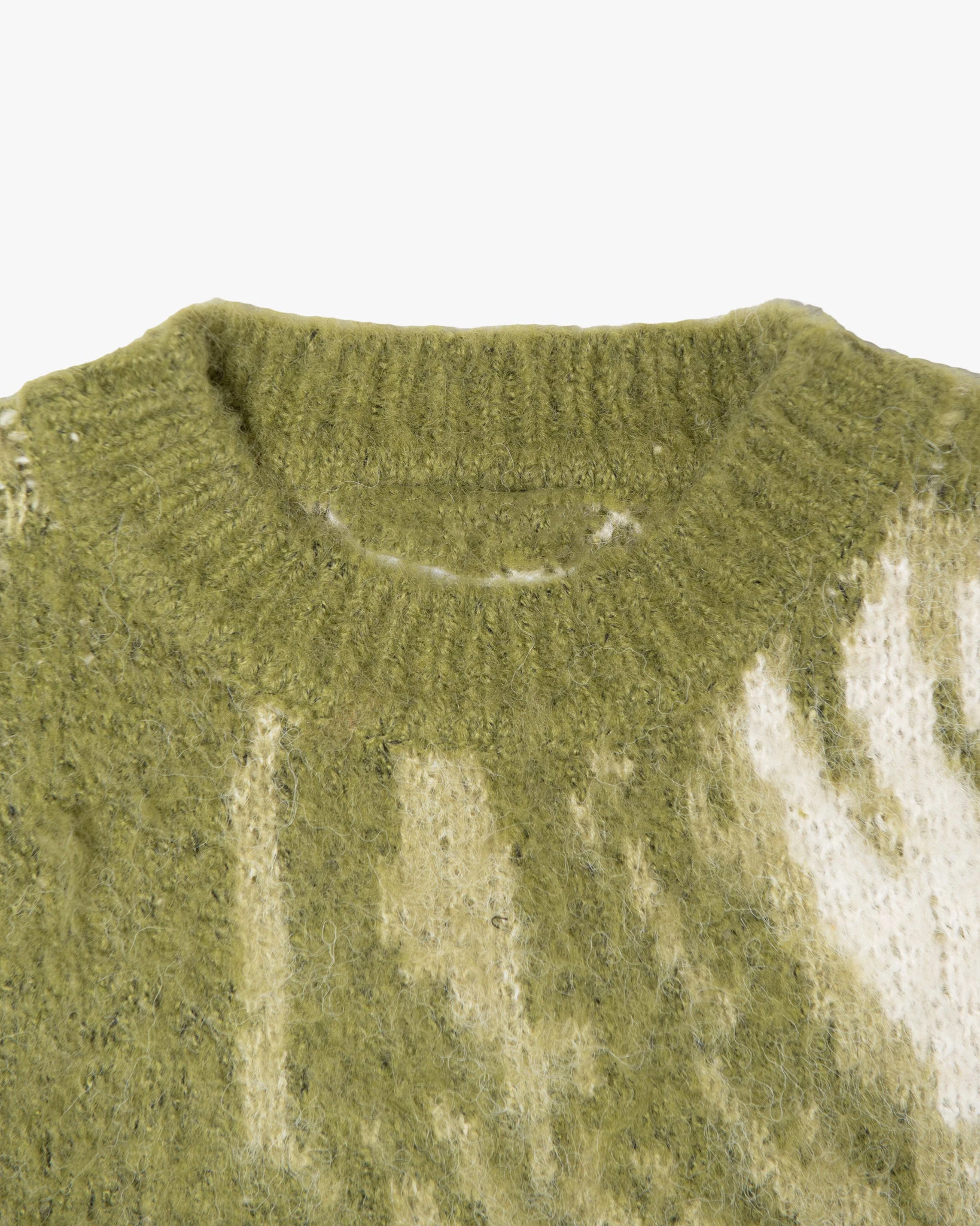 Custom design logo woolen cashmere pullover  knitwear top long sleeve knitted crew neck fuzzy  men women mohair sweater
