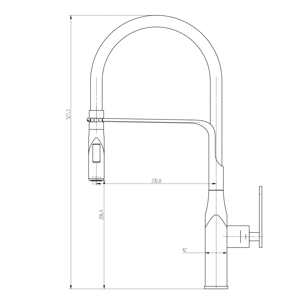 YUNDOOM OEM Torneira Spring Single Handle Black Square Body Brass Hot Cold Water Mixer Tap Kitchen Faucet