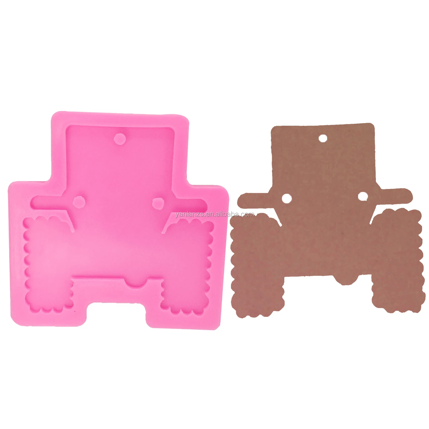 Блестящая форма для брелока S276, силиконовая форма для автомобильного джипа, для брелоков