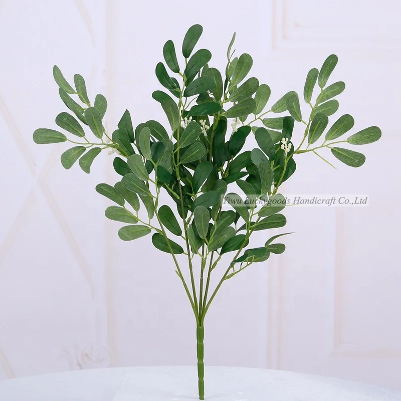 FZY210810-5 Luckygoods Artificial Leaves Green Plastic Peanut Jujube Leaf Wedding Home Decoration