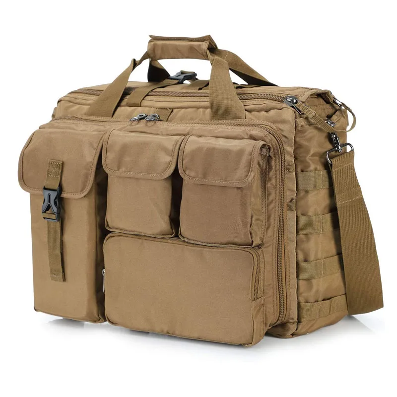 17 Inch Man Briefcase Multifunction Travel Computer Tote Tactical Professional Laptop Messenger Bag