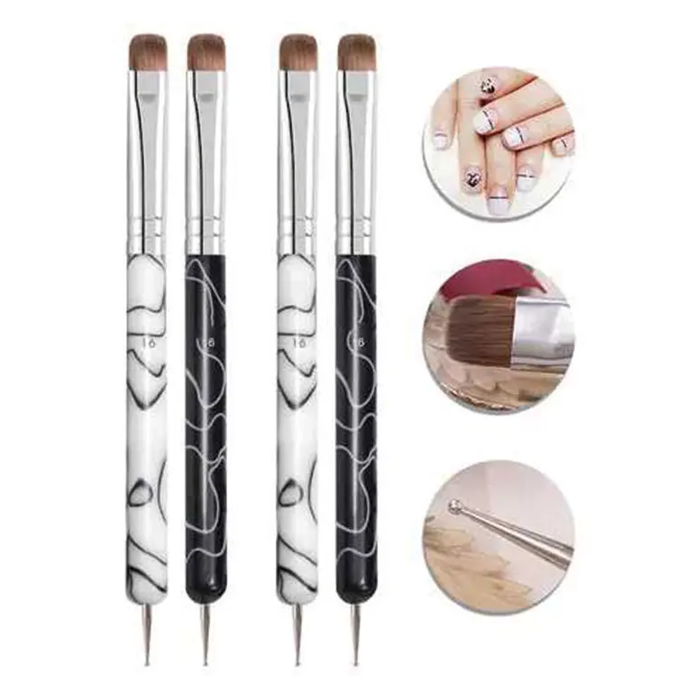 Design Nail Art Brush French & Art High-end Sable Acrylic Kolinsky Hair 12# 14# 16#