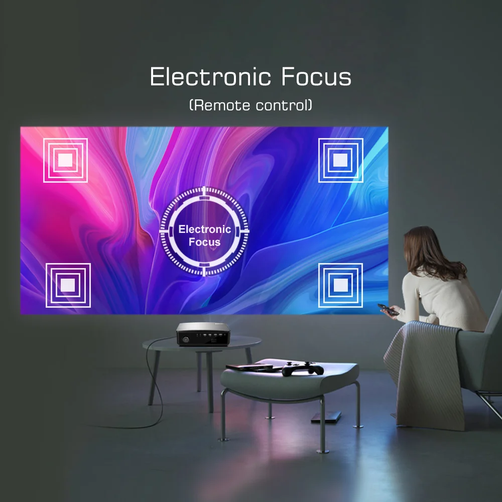 BYINTEK Newest K25 7000 Lumens 1920* 1080p 4K Android Smart Phone Wifi LED video Projector Home Theater Education Meeting