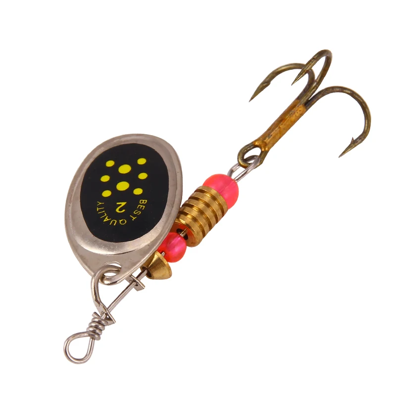 YX-69 Metal spinner bait fishing lures hard trout spoon lure