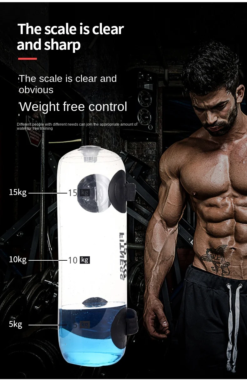 YIWU Adjustable 10kg Unisex Water Power Dumbbell Bag Custom Logo Exercise Equipment for Workout