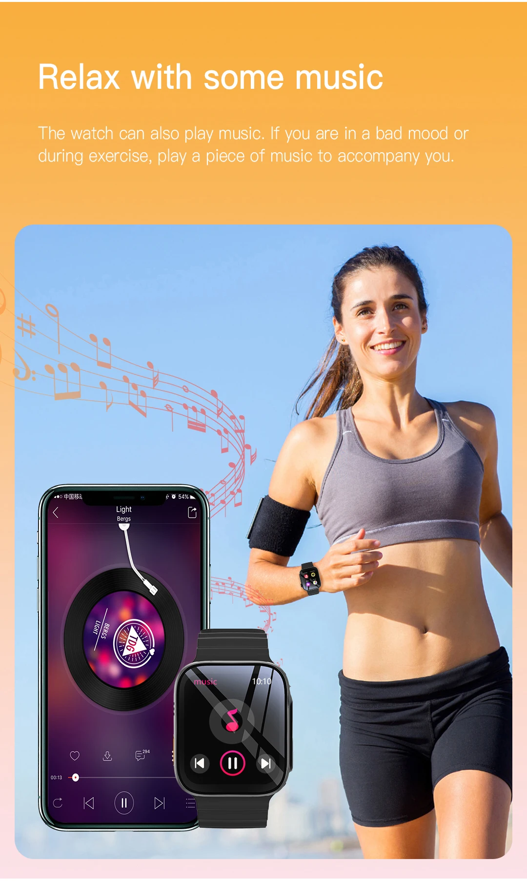 2.02Inch Real Clock Auto Wake UP Blood Pressure Heart Rate Step Counter Reloges Sport Watch Ultra Watch 49mm Smart Watch Ultra 8