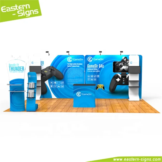 Modular portable aluminum fabric advertising 10*20ft  exhibition booth display for fair