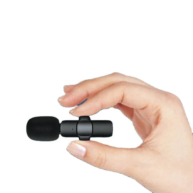 Portable Wireless Lavalier Microphone,Outdoor Mini Noise-cancelling Lavalier Microphone for Live Interviews Live Broadcast