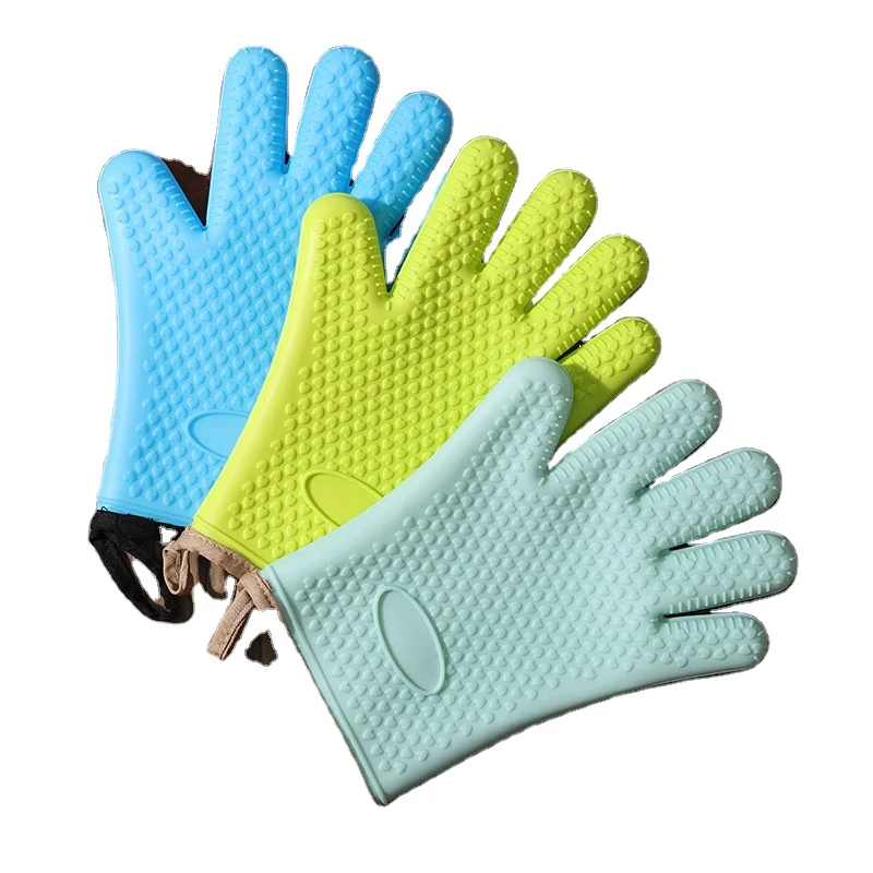 Thickened microwave baking silicone anti-scalding gloves home kitchen protective gloves