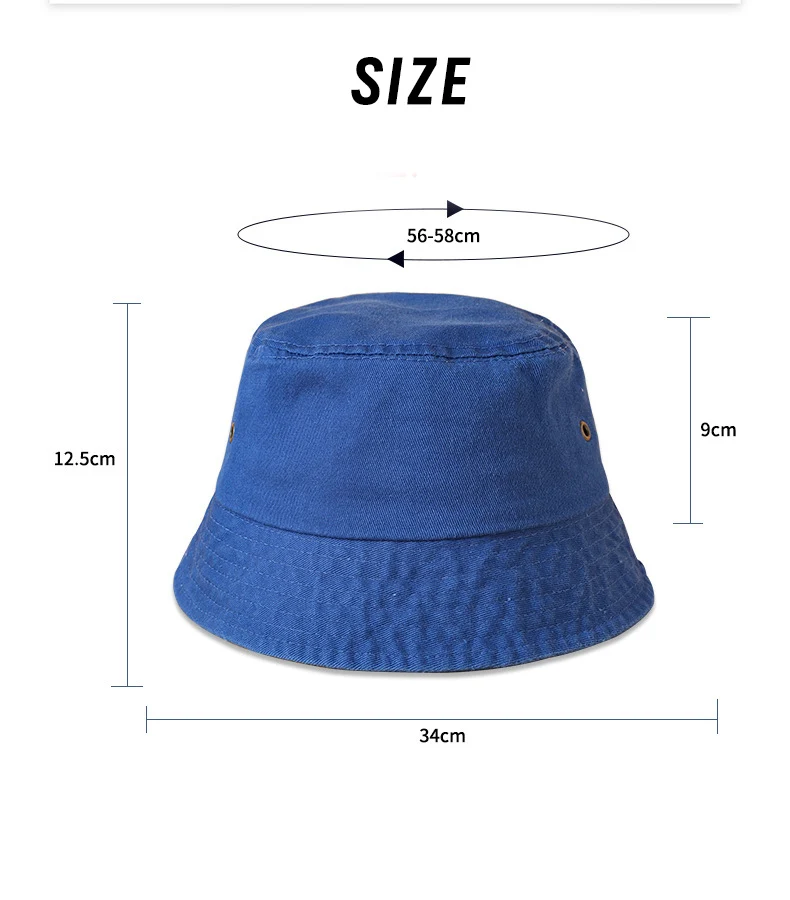 High quality polyester and cotton Solid color Fisherman hat custom embroidery DTG&DTF Design bucket hat custom Adult bucket hat