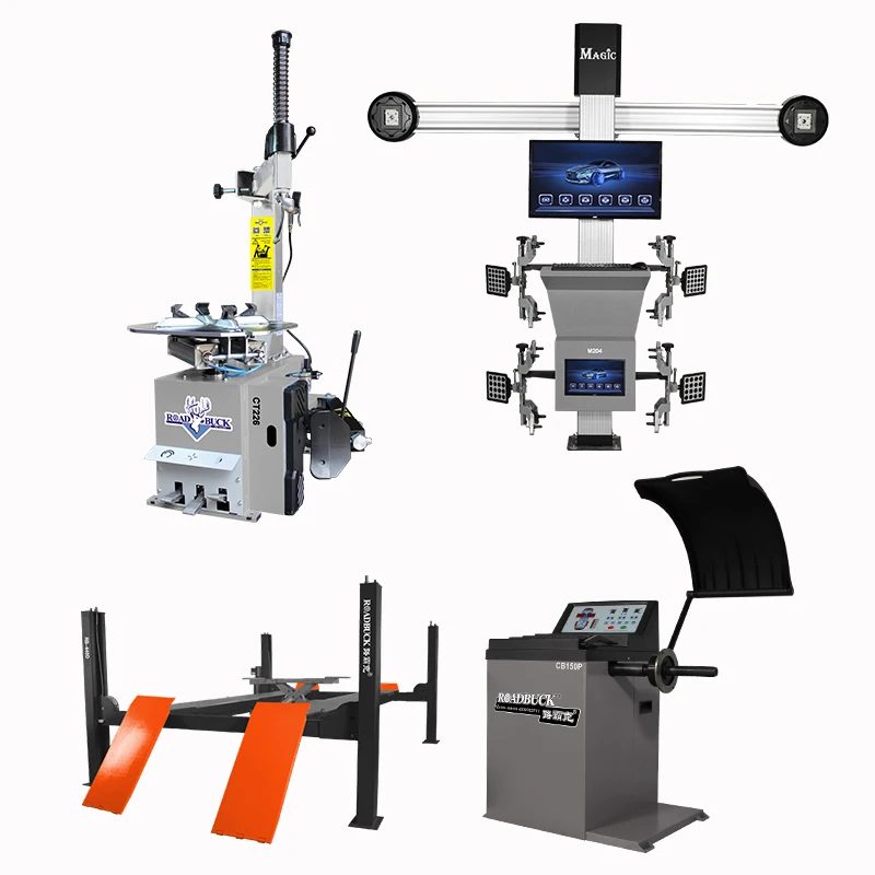 4s Center Tire Changing Machine swing arm tyre changer wheel balancer and wheel alignment combo