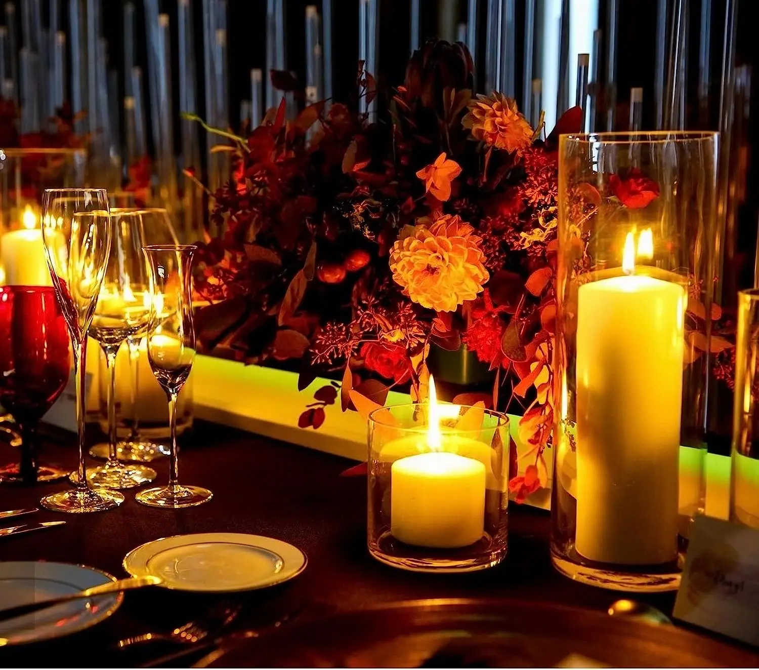 Wedding Decoration Glass Candle Holder Vase Candle Stand for Table Centerpieces Modern Custom Size Accepted Glass Centre Pieces