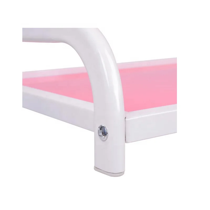 glass pink color beauty salon trolley