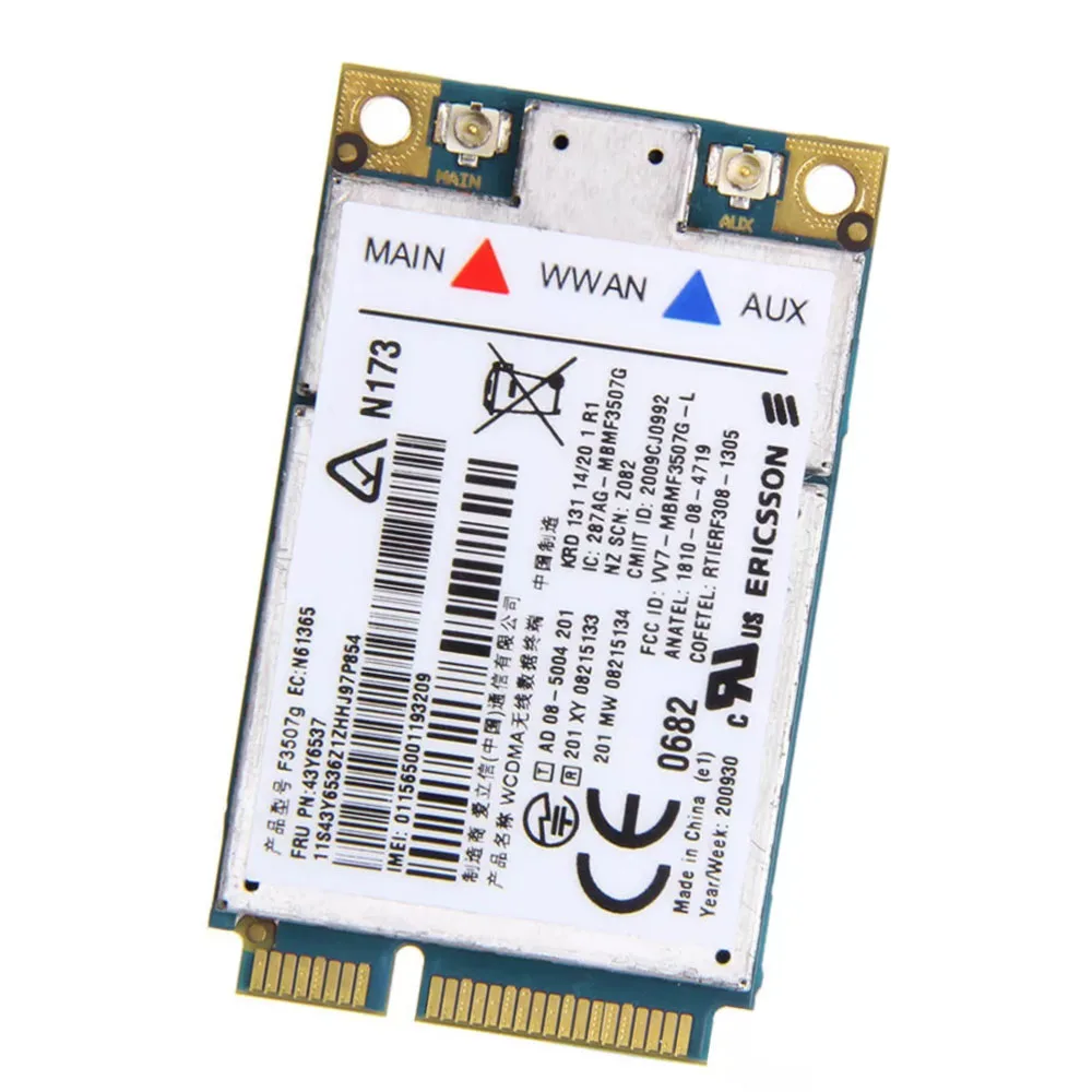 Wireless Adapter  Unlocked Ericsson F3507G 3G WWAN HSDPA WCDMA EDGE GPRS GPS 43Y6513 43Y6537 for Thinkpad X200t W500 T500