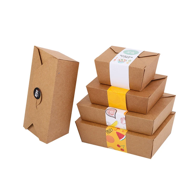 Disposable custom printed white kraft noodle box for food