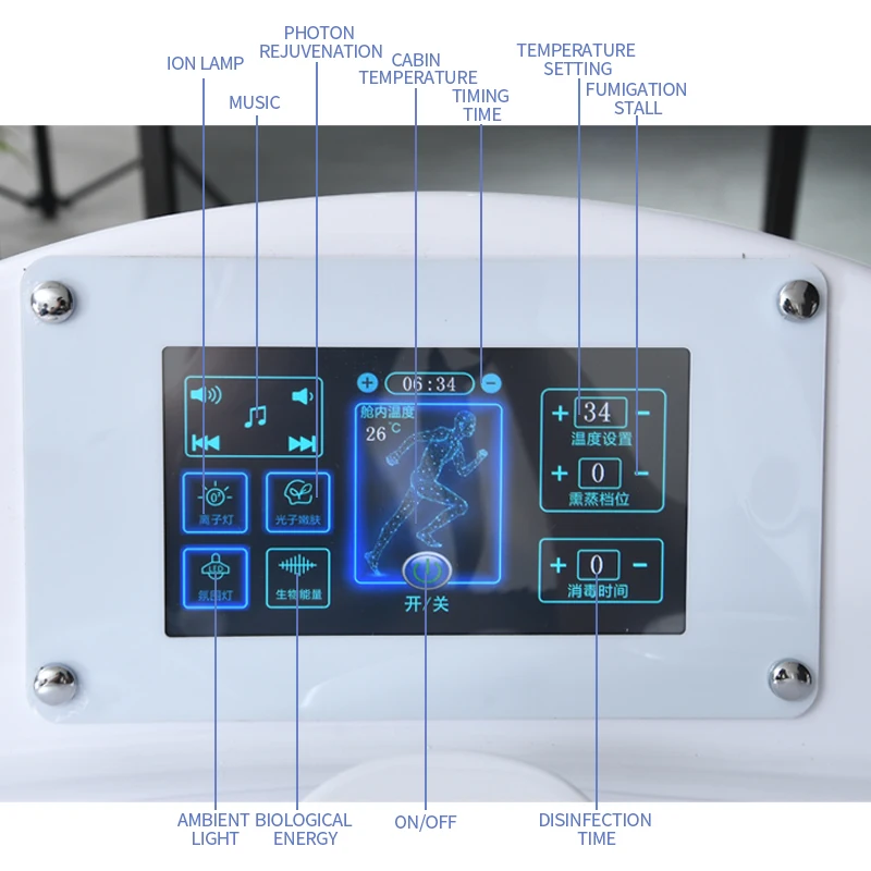Sauna Spa Capsule TC05 factory Ozone Therapy Capsule Standing CE Certificate for beauty workshop Red Light Therapy Capsule