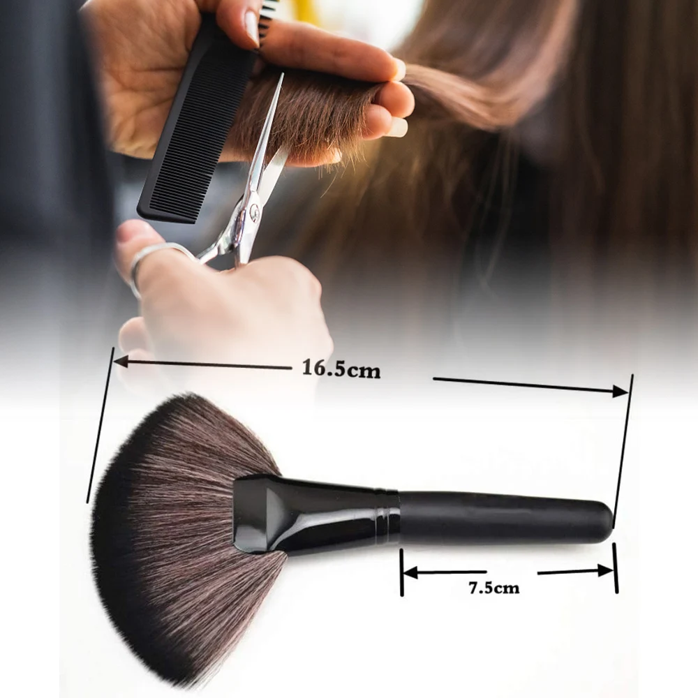 Barber shop exquisite fan-shaped Shan haircut brush broken hair sweep hair soft hair brush