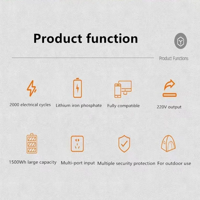 220 V outdoor energy storage power 1500 W sine wave automotive outdoor camping energy storage power inverter