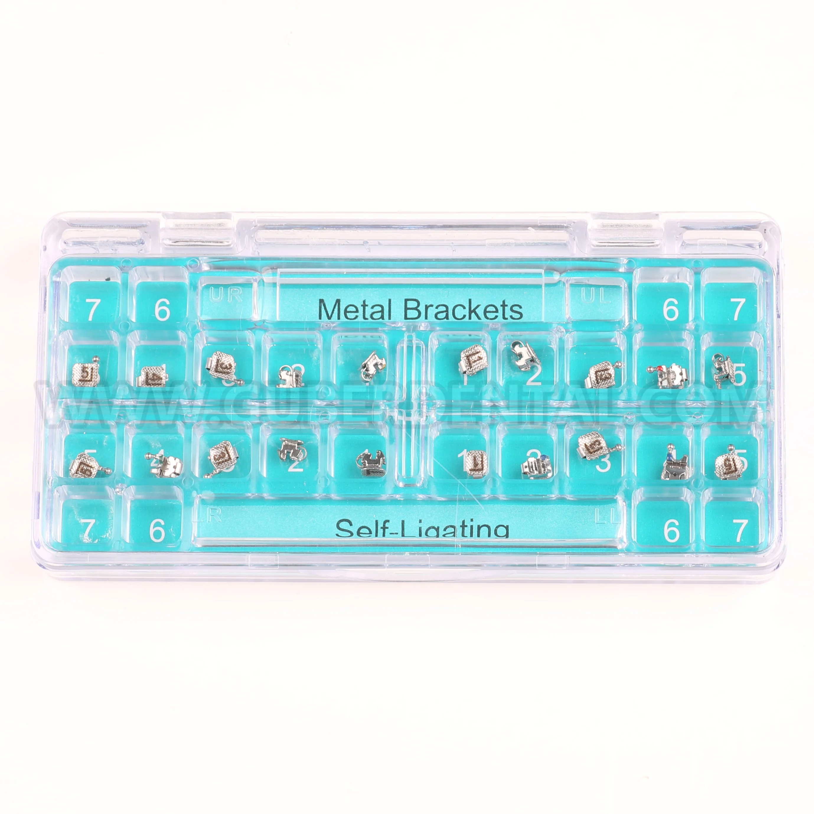 Dental Kit De Ortodoncia MIM Mesh Base Metal Self-Ligating Bracket Orthodontic Braces