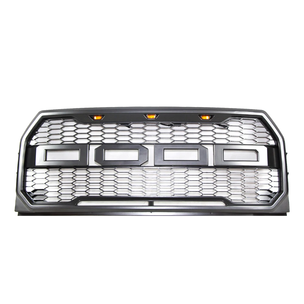 Grey  Raptor-Style Front Grille for Ford F-150 15-17 F150 Accessories