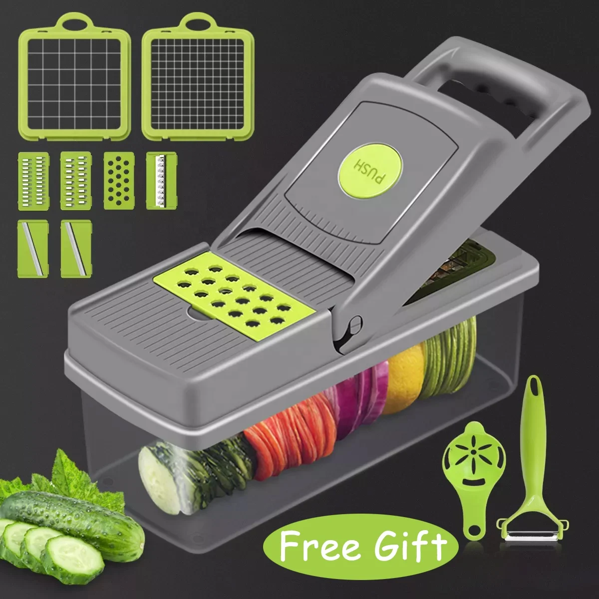 12/13/15 in 1 kitchen vegetable tools kitchen vegetable cutter chopper slicer potato grater salad vegetable cutter