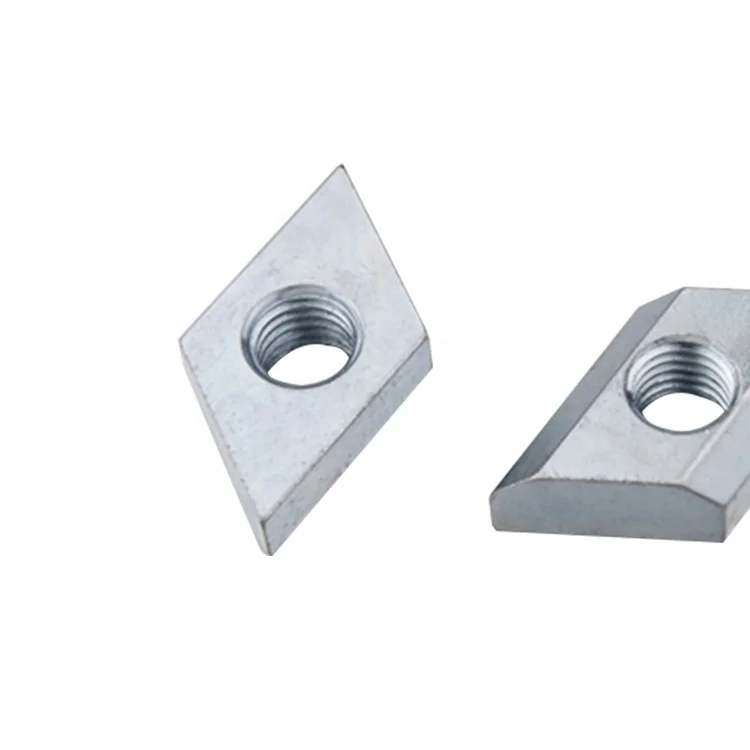 aluminum profile accessories 2A37.AA.01 M8M12 Zinc Blue Steel Trapezia Nut Sample available
