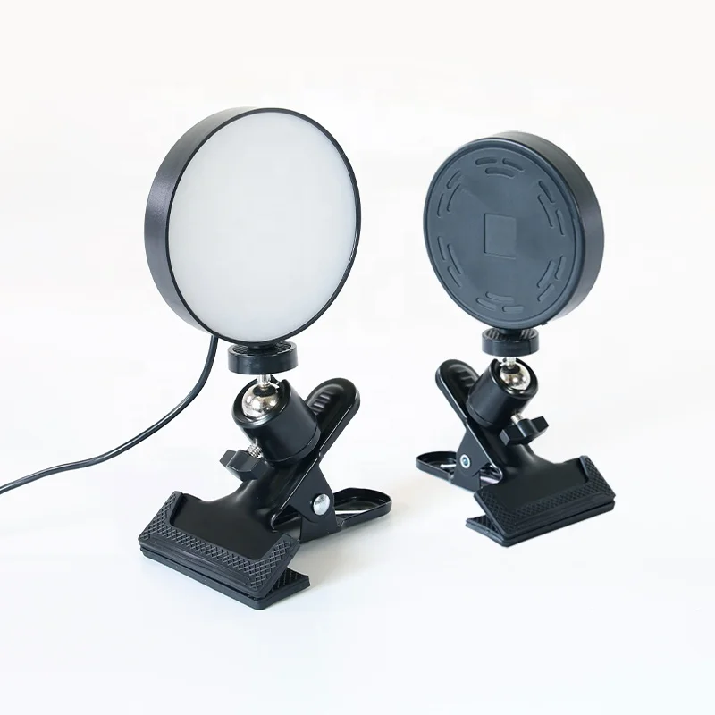 4 Inch Mini 3200-6500k Selfie Ring Light Video Conference Light Kit With Clip Laptops Light