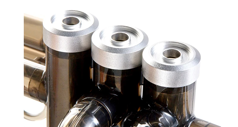 New Arrival Professional Transparent Standard Plastic Bb Trumpet Set with 3C Mouthpiece 7C Mouthpiece