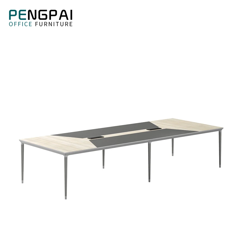 PENGPAI New design hardware frame modern office furniture 8 person conference table specifications