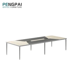 PENGPAI New design hardware frame modern office furniture 8 person conference table specifications
