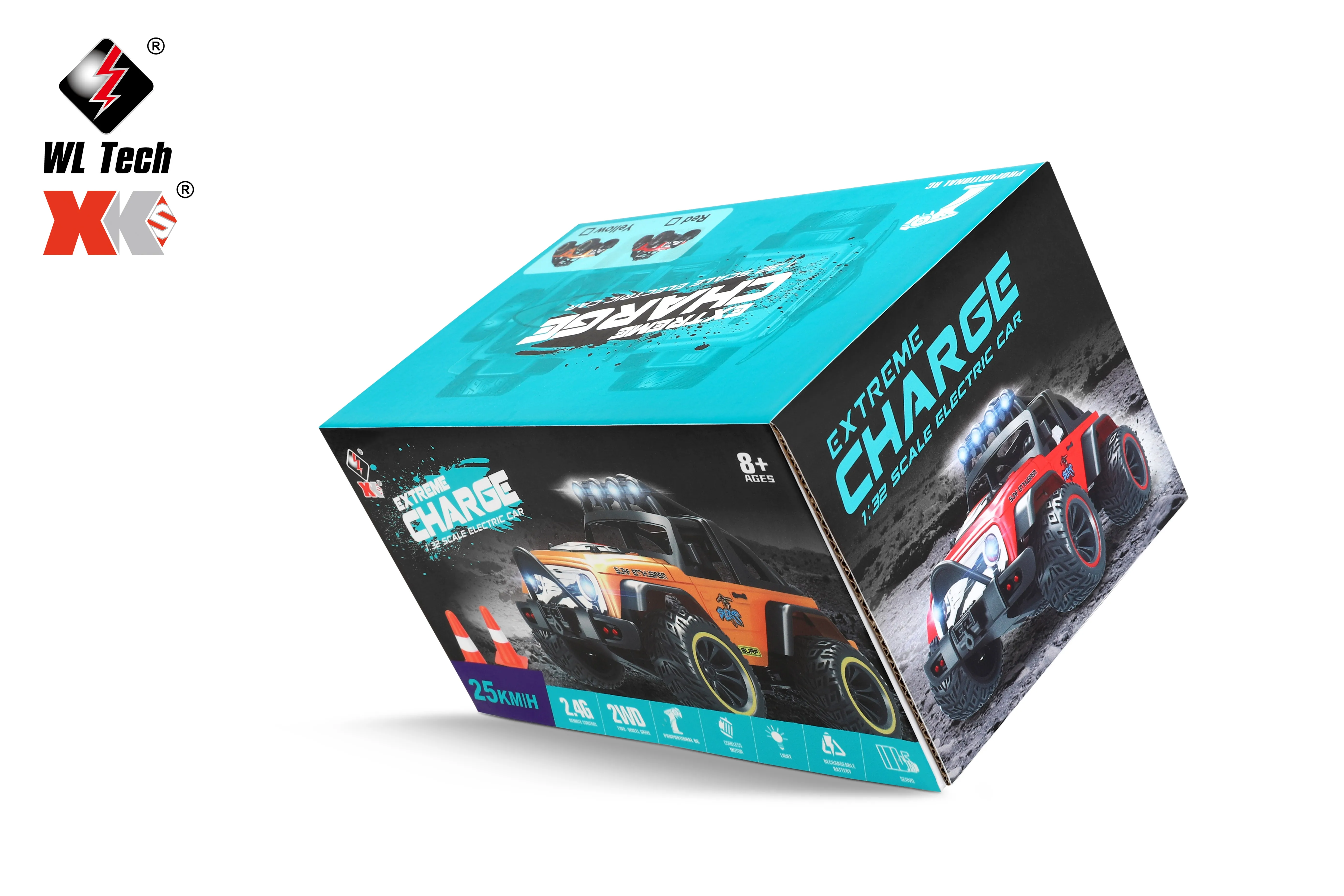 New WLToys 322221 1:32 Mini Cars Toy Electric Two-wheel Drive Off-road Radio Control Vehicle Toys Model for Kids