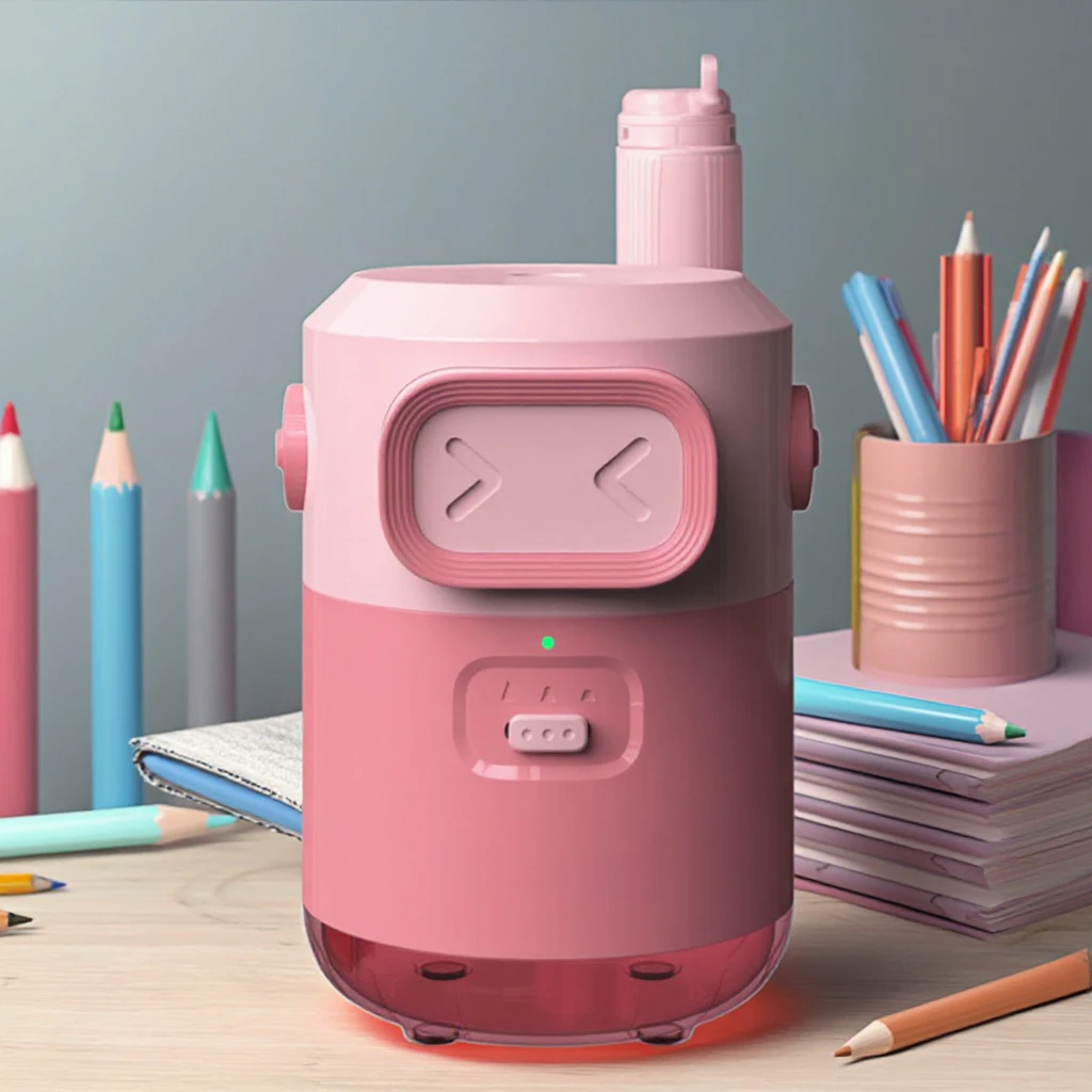 Fully Automatic Rechargeable Helix Blade Pencil Sharpener Fast Perfect Effect School Writing Drawing Easy Use Stationery Set